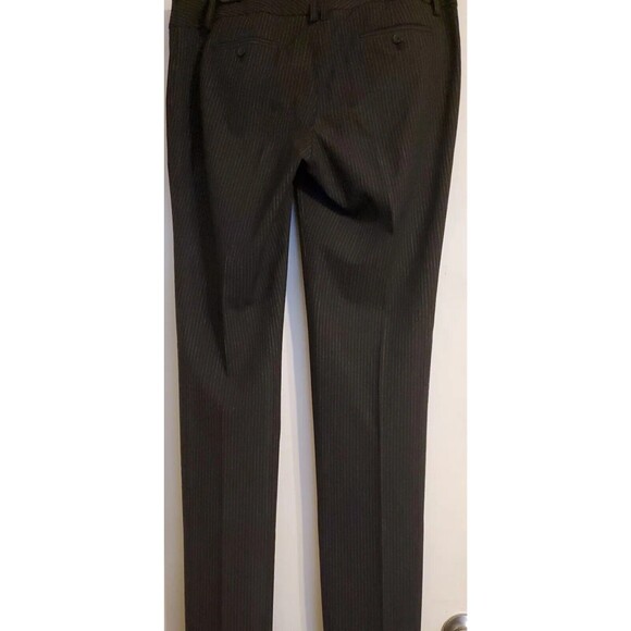 Michael by Michael Kors Black Pinstripe Dress Work Pants Size 10 Designer - Picture 3 of 5
